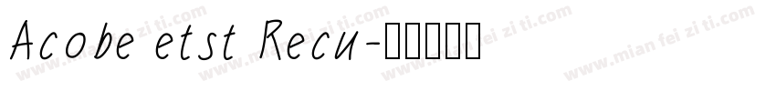 Acobe etst Recu字体转换